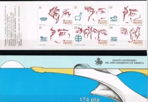 ESPAÑA 1988 SPAIN NUEVO MNH CARNÉ CARNET EDIFIL 2969C DESCUBRIMIENTO AMERICA - Imagen 1 de 1