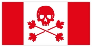 Canada pirate flag sticker decal 6" x 3" - Bild 1 von 1
