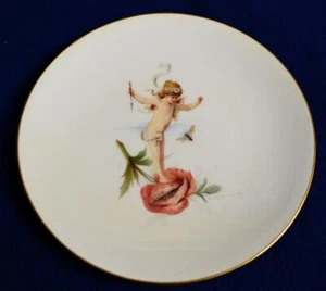 Atq MINTON England Hand Painted Signed Antonin Boullemier Pink 9"d Cabinet Plate - Picture 1 of 6