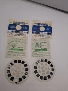 1952 Vintage View-Master Reels Alice In Wonderland GAF 2 Reels Sawyers Inc - Picture 1 of 8