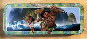Moana Disney Adventures In Oceania Pencil Box Hinged NEW - Picture 1 of 5