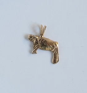 Vintage 14k Gelbgold Seekuh Charm Anhänger - Bild 1 von 5