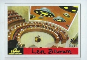 2017 Mars Attacks Revenge autograph card Len Brown 34 Leaders of the World 09/10 - Picture 1 of 1
