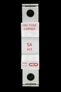 MEM 5 AMP HRC FUSE CARRIER HOLDER AC5 RED - Picture 1 of 6