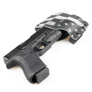 OWB Holster for INFORCE APLc COMPACT - 50+ Gun Models - USA SLANTED B&W - Picture 1 of 11