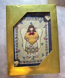 Country Angel Photo Album Vintage Applique Tri-Fold 90 Photo Album with Hearts - Picture 1 of 10