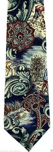 Duck Hunting Men's Neck Tie Bird Dog Duck Deer Hunter Floral Silk Necktie - Bild 1 von 3