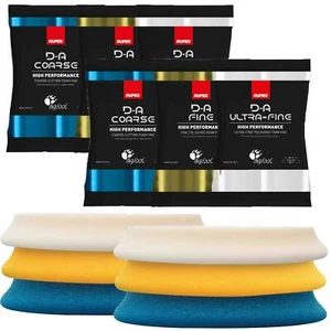 6 x RUPES DA 80x100 mm Bigfoot Compound Schaum Politur Pad 2 x grob fein ultrafein - Bild 1 von 1