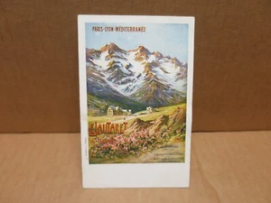 CHEMIN DE FER PLM LE LAUTARET carte postale illustrée affiche en réduction - Picture 1 of 2