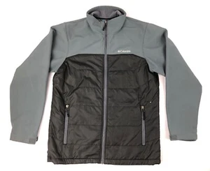 Columbia Sportswear Jacket Zip Up Black Gray Sweatshirt Mens US Size Small USED - Picture 1 of 12