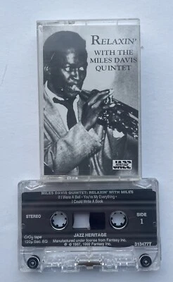 MILES DAVIS QUINTET ~ Relaxin' with Miles Cassette 1982 313477T REMASTERED NM - Image 1 of 3