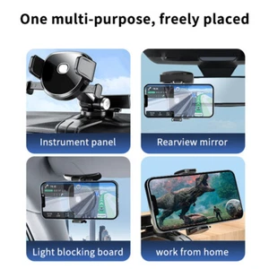 Multi Car Phone Holder Clip Mount Stand With Temporary Parking Number Plate - Photo 1/11