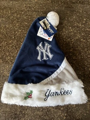 MLB New York Yankees Season Spirit White Gray  & Black Basic Santa Hat by FOCO - Image 1 of 2