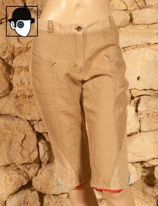 'AVENTURES DES TOILES' LINEN KNEE LENGTH TROUSERS - UK 10 / US 6 / FR 38 - Picture 1 of 5