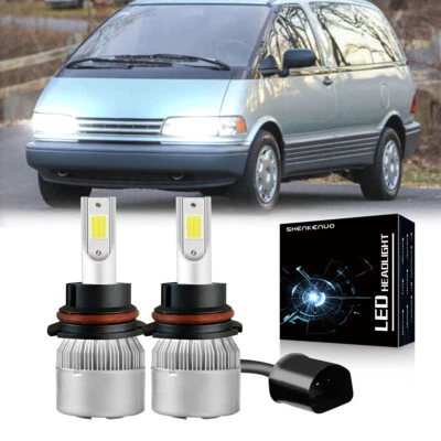 For TOYOTA PREVIA 1991-1993 2x 9004 HB1 LED Headlight High/Low Beam Bulbs 6000K - Image 1 of 4