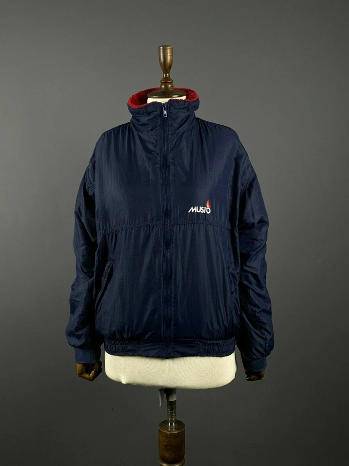 Chaqueta de bombardero interior polar cremallera completa azul Musto Yachting para dama talla S Foto 1 de 4