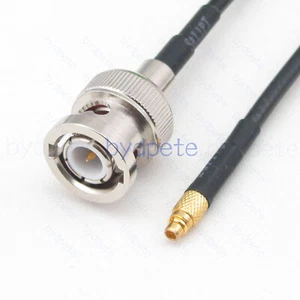 MMCX male to BNC male plug RG174 Coaxial Cable Pigtail Coax Koaxial Kable 50ohm - Picture 1 of 4