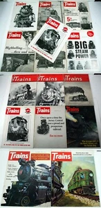 LOT OF 15 VINTAGE "TRAINS" MAGAZINES - 1950 THRU 1973 EXCELLENT CONDITION! - Picture 1 of 5