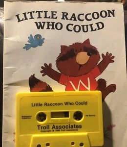 The Little Raccoon who Could book/cassette Teill Assoc. 1986 Children Book Vtg - Imagen 1 de 6