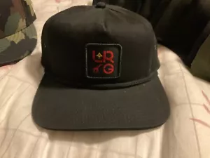 MENS LRG LIFTED RESEARCH GROUP BLACK SNAPBACK HAT ADJUSTABLE CAP ONE SIZE - Picture 1 of 5