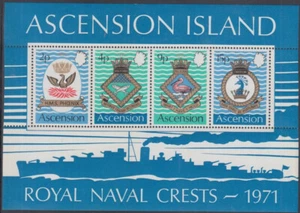 ESCUDO DE ARMAS ASCENSION Sc# 155a S/S de 4 BARCOS REALES NAVALES - Imagen 1 de 1