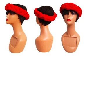 Red Braided Headband For Women - Picture 1 of 5