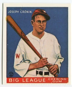 Dover reprint - 1933 Goudey #63 Joe Cronin Washington Senators - Picture 1 of 2