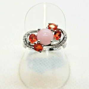 Cabochon Opal Saphir CZ Ring 925 Silber 585 Weißgold verg. 18,1 mm 57 - Bild 1 von 3