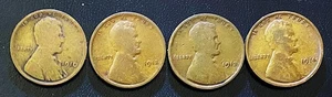 Centavos Llincoln 1910,1912,1913,1914 (4 monedas). Envío GRATIS - Imagen 1 de 2
