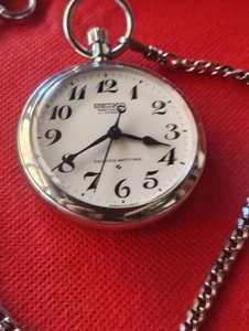 Seiko Precision 6110-0010 Railway Taschenuhr Handaufzug mechanisch Vintage _591 - Bild 1 von 9