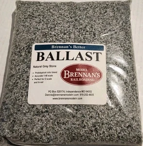 Brennan's Model Railroading escala O lastre - Piedra gris natural (5 lb) - Imagen 1 de 3