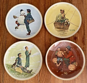 Norman Rockwell "Four Seasons" Limited Edition Sammelteller von Gorham 4 Set - Bild 1 von 10