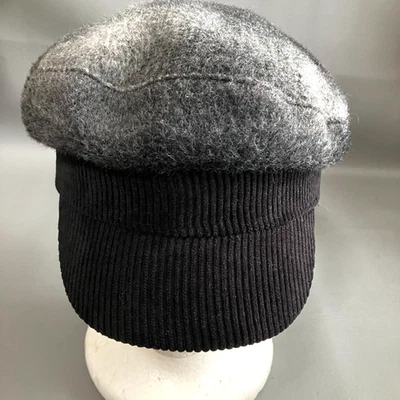 Gorra Cabby Ala Pana Mezcla Lana Gris Cuadros Pescador Newsboy Indie Retro Foto 1 de 4