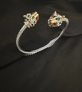 Aldo Tiger Heads Open Cuff Twisted Bracelet - Picture 1 of 5
