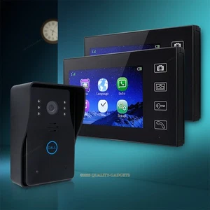 Wireless 2.4G 7 Inch Digital Lcd Ir Camera Video Door Phone Intercom System 1V2 - Picture 1 of 8