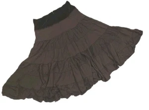 VTG Carole Little Sz 6 Midi Skirt Tiered Lined Elastic Waist Gothic Witch Velvet - Picture 1 of 7