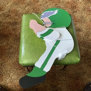 Vintage Wood Philadelphia Eagles NFL Garden Decoration Tree Swing Sports Bar - Picture 1 of 8