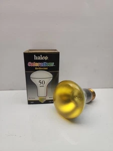 50 Watt R20 Yellow Halco Colorations Light Bulbs Accent Lighting Dimmable #9154  - Picture 1 of 7