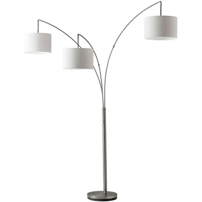 Adesso 4238-22 Trinity Floor Lamp Satin Steel - Image 1 of 4
