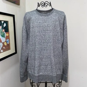 Old Navy graues Sweatshirt Gr. Medium überschnittene Schulter Rundhalsausschnitt weiches Fleece - Bild 1 von 8