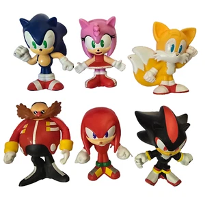 Sonic, The Hedgehog (Burger King) 6 toys collection (9 cm) by SEGA + Flakes box - Picture 1 of 3