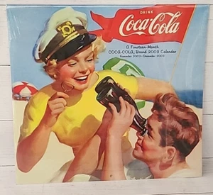 Coca-Cola 2002-2003 (14 month) Wall Calendars Factory Sealed - Picture 1 of 13
