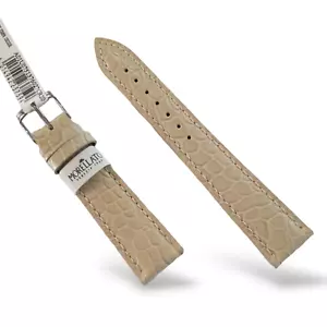 CINTURINO MORELLATO PER OROLOGIO IN PELLE DI VITELLO STAMPA COCCODRILLO BEIGE - Bild 1 von 2