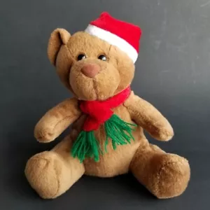 Cute 7” Christmas Bear Santa Hat & Scarf by Best Made Toys Limited - Picture 1 of 8
