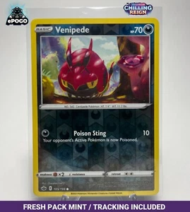 Venipede 105/198 Reverse Holo Pokémon TCG: Chilling Reign MINT SHIPPED TODAY - Picture 1 of 2