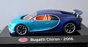 Bugatti Chiron 2016, light & dark blue, 1:43 scale model, supercar collection - Picture 1 of 8