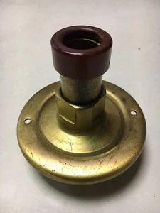 Vintage Brass Nozzle w/ Flange and Red Tip - Picture 1 of 12