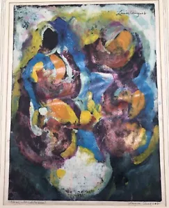 LOUISE AUGUST GEMÄLDE "BLUME MIT WEISSER VASE" SIGNIERT. - Bild 1 von 8
