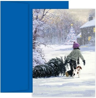 MASTERPIECE STUDIOS Tree Time 18-Count Boxed Christmas Cards & Envelopes in Keepsake Box (869700)