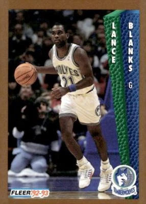 1992-93 Fleer #378 Lance Blanks Minnesota Timberwolves - Image 1 of 2